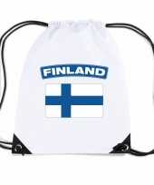 Sporttas met rijgkoord vlag finland