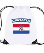 Sporttas met rijgkoord vlag kroatie
