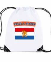 Sporttas met rijgkoord vlag nederland