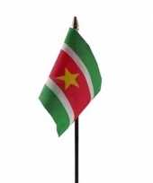 Suriname luxe zwaaivlaggetje polyester