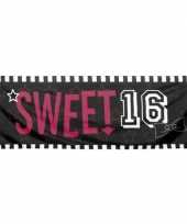 Sweet 16 grote banner voor meiden