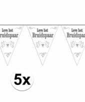 Vlaggenlijnen voor het huwelijks bruidspaar 5x stuks
